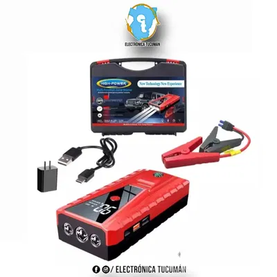 Cargador Arrancador Bateria Portatil Usb Luz Auto
