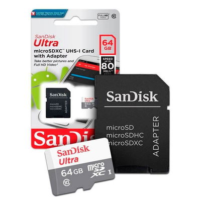 TARJETA DE MEMORIA SANDISCK MICRO SD 64 GB CLASE 10