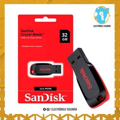 Pendrive SanDisk Cruzer Blade 16GB 2.0 negro y rojo