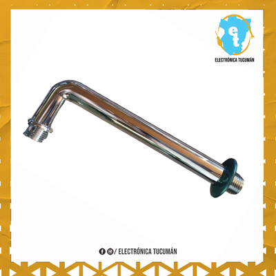 Caño De Ducha 28cm Curvo Acero Inoxidable
