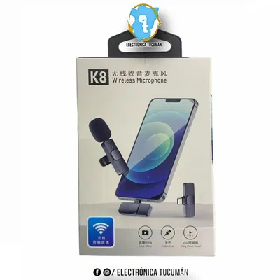 Microfono Corbatero Inalambrico K8 Entrada Tipo C