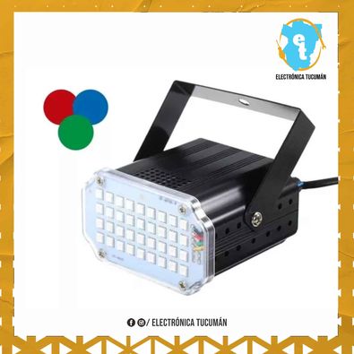 Flash 24 Led Multicolor Audiorritmica 10w Fiestas