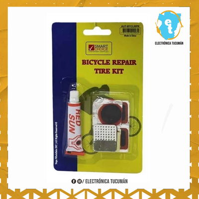 KIT PARA REPARAR BICICLETAS PARCHES Y SOLUCIÓN PEGAMENTO