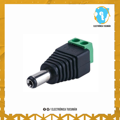 FICHA CONECTOR DE CORRIENTE PLUG MACHO C/BORNERA x10u