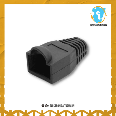 Capuchones Para Cable De Red Ficha Negro x 10 un