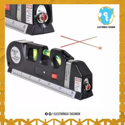 NIVEL LASER 3 BURBUJAS HORIZ VERT CRUZ CINTA MÉTRICA REGLA