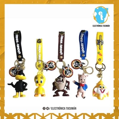 Llaveros de Personajes Animados Goma x 10u