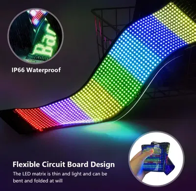 Cartel programable flexible multicolor