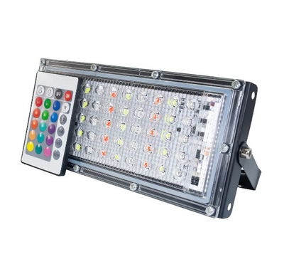 Reflector Led Rgb 50w + Control Remoto