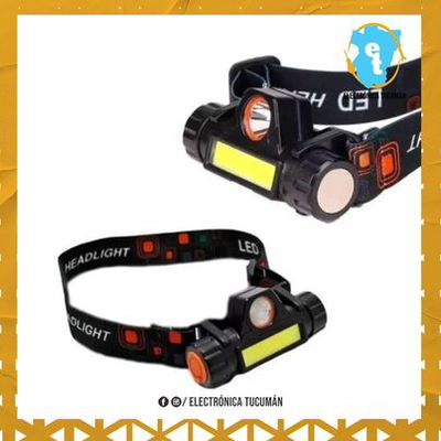 Linterna Minera led Vincha Recargable 2 Luces Led