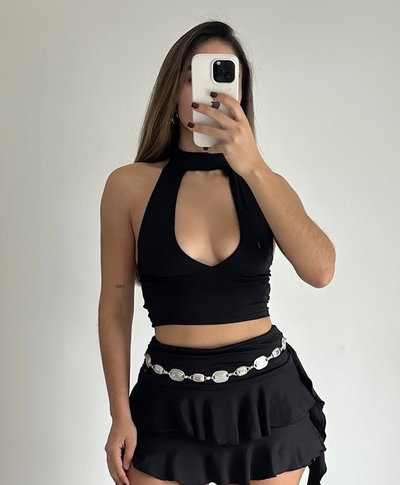 Top con cuello 