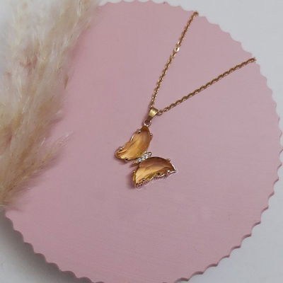Collar Mariposa (ámbar)