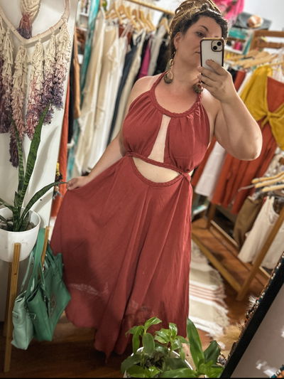 Vestido Ignea - ladrillo