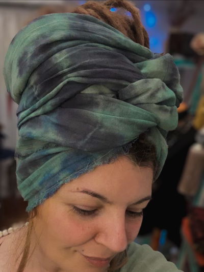 Pañuelo tie dye menta
