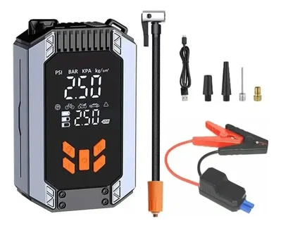 COMPRESOR DE AIRE PORTATIL + ARRANCADOR ST9632