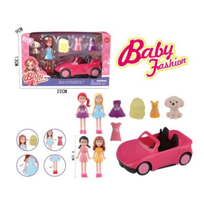 SET MUÑECA CON AUTO BABY