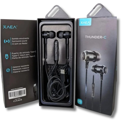AURICULARES C/CABLE XAEA THUNDER TIPO C