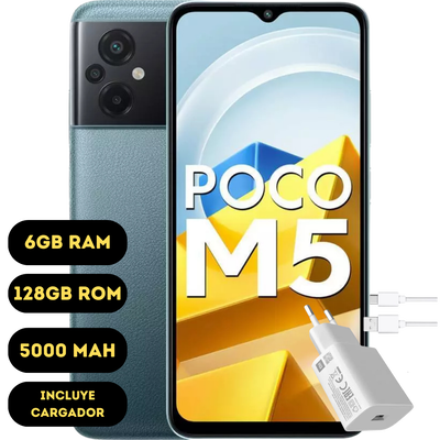 XIAOMI POCO M5 128GB 6GB NFC DUAL SIM CON CARGADOR + FUNDA