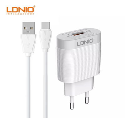 CARGADOR DE PARED A303Q 18W QC3.0 + CABLE USB C 1M