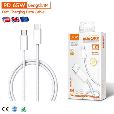 CABLE USB LC901C 65W TIPO C A TIPO C DATA 1M