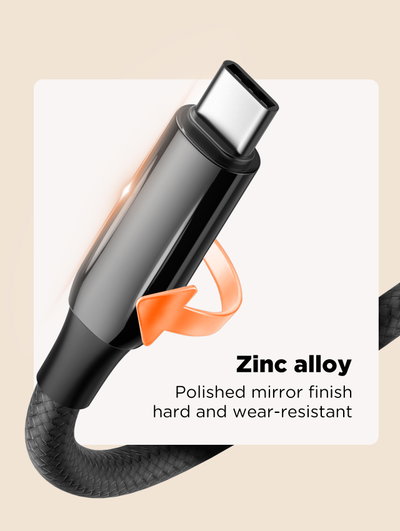 CABLE USB LC992C 240W TIPO C A TIPO C DATA 3.1 2M ZINC ALLOY