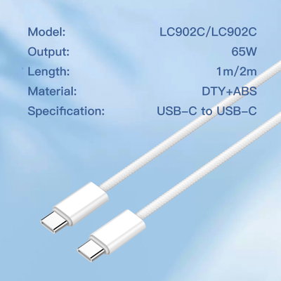 CABLE USB LC901C 65W TIPO C A TIPO C DATA 1M