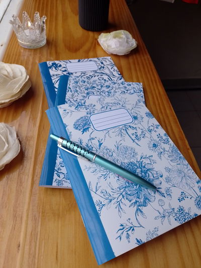 Set x3 libretas Blue Garden Collection