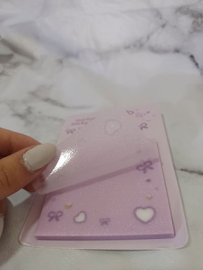 Notitas adhesivas con glitter