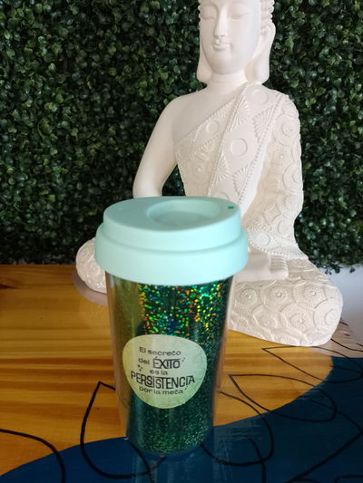 Vaso térmico de café con Glitter