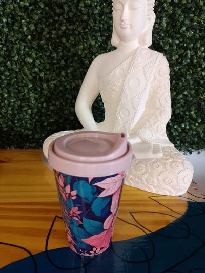 Vaso térmico de café estampado 