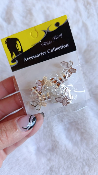 Mariposas para trenzas bolsita x 6 unidades 