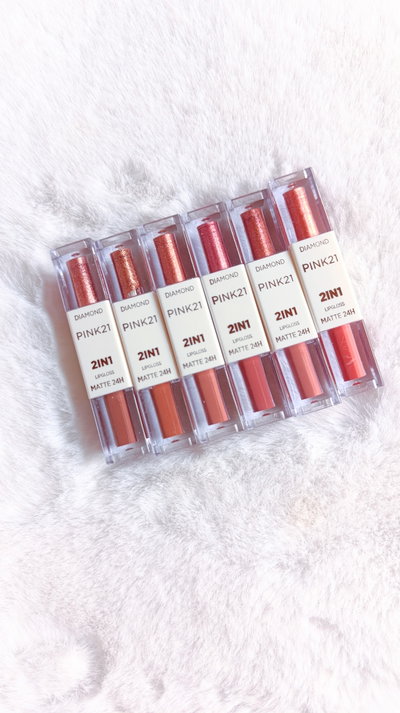 Duo Pink 21 labial y gloss lo x1