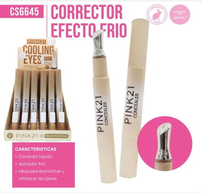 Corrector líquido Pink 21 efecto frio x1