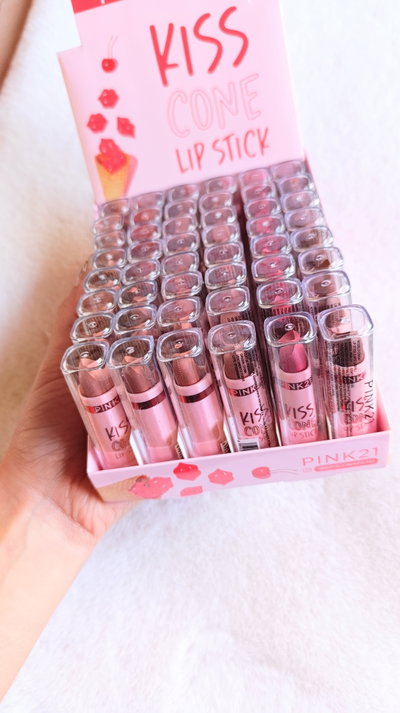 Caja de 48 labiales en barra Pink 21 