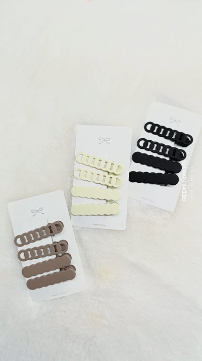 Blister de 4 hebillas cocodrilo Cadena x1