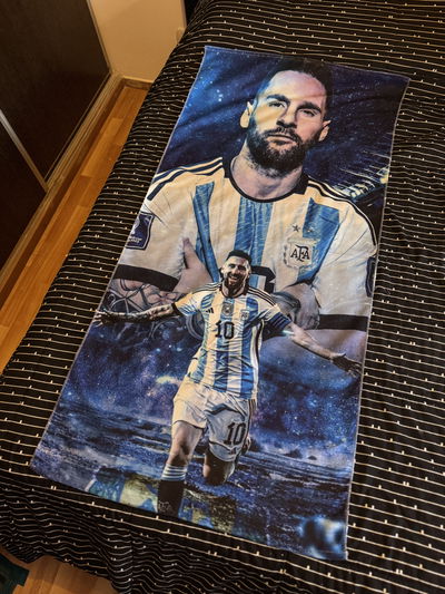 TOALLON ANIMADO MESSI 73x150