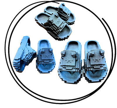 Pack x6 o x12 Chancla Faja 3D Minecraft niños 27/34