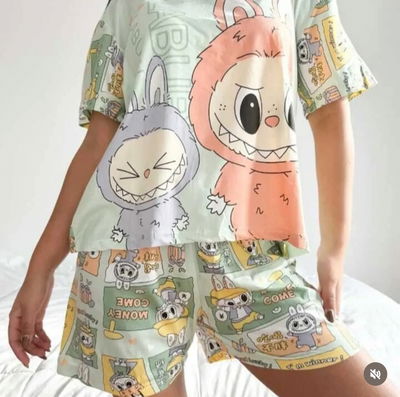 PIJAMA 3 PIEZAS ADULTO IMPORTAO LABUBU FOTOS