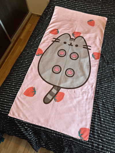 TOALLON ANIMADO PUSHEEN FRUTILLA 73x150