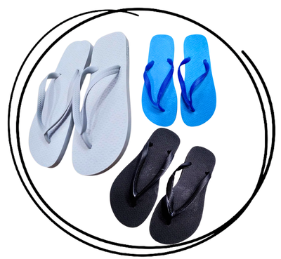 Pack x6 o x12 Ojota tiras lisas hombre Maia 39/44