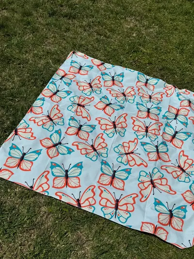 MEGATOALLON MARIPOSAS VERDE AGUA 150x150