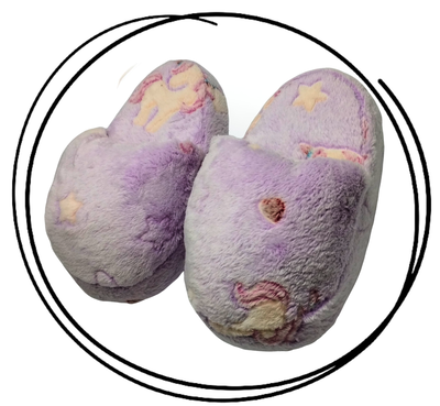 Pantuflon animado premium luminoso unicornio