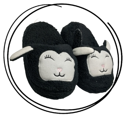 Pantuflon animado premium negra ovejita