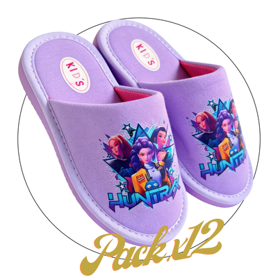 Pack x12 Pantufla K-POP niños jersey 27/28 al 33/34