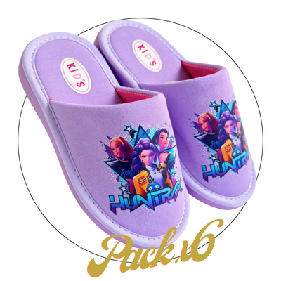 Pack x6 Pantufla K-POP niños jersey 27/28 al 33/34