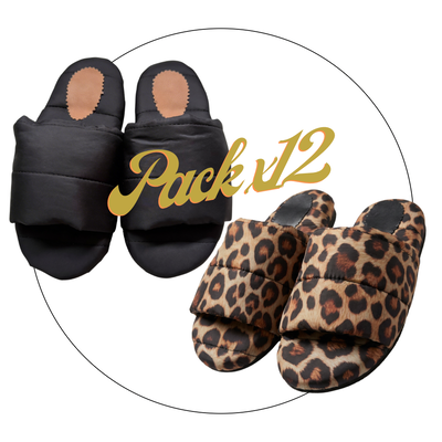 pack x 12 Pantuflones soft matelasse punta abierta 35/40 PREMIUM