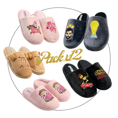 Pack x12 Pantufla PANDA niños  29/30 al 33/34