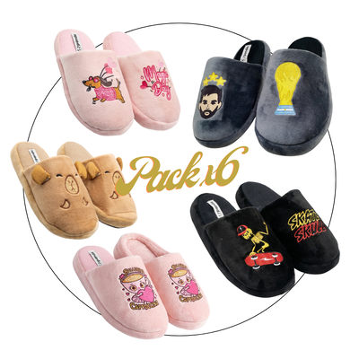 Pack x6 Pantufla PANDA niños  29/30 al 33/34