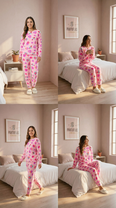 PIJAMA ADULTO JUVENIL PLUSH ESTAMPADO&nbsp;