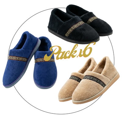 Pack x6 Pantufla Hornito Chenille Premium Guarda Pampa 39 al 46